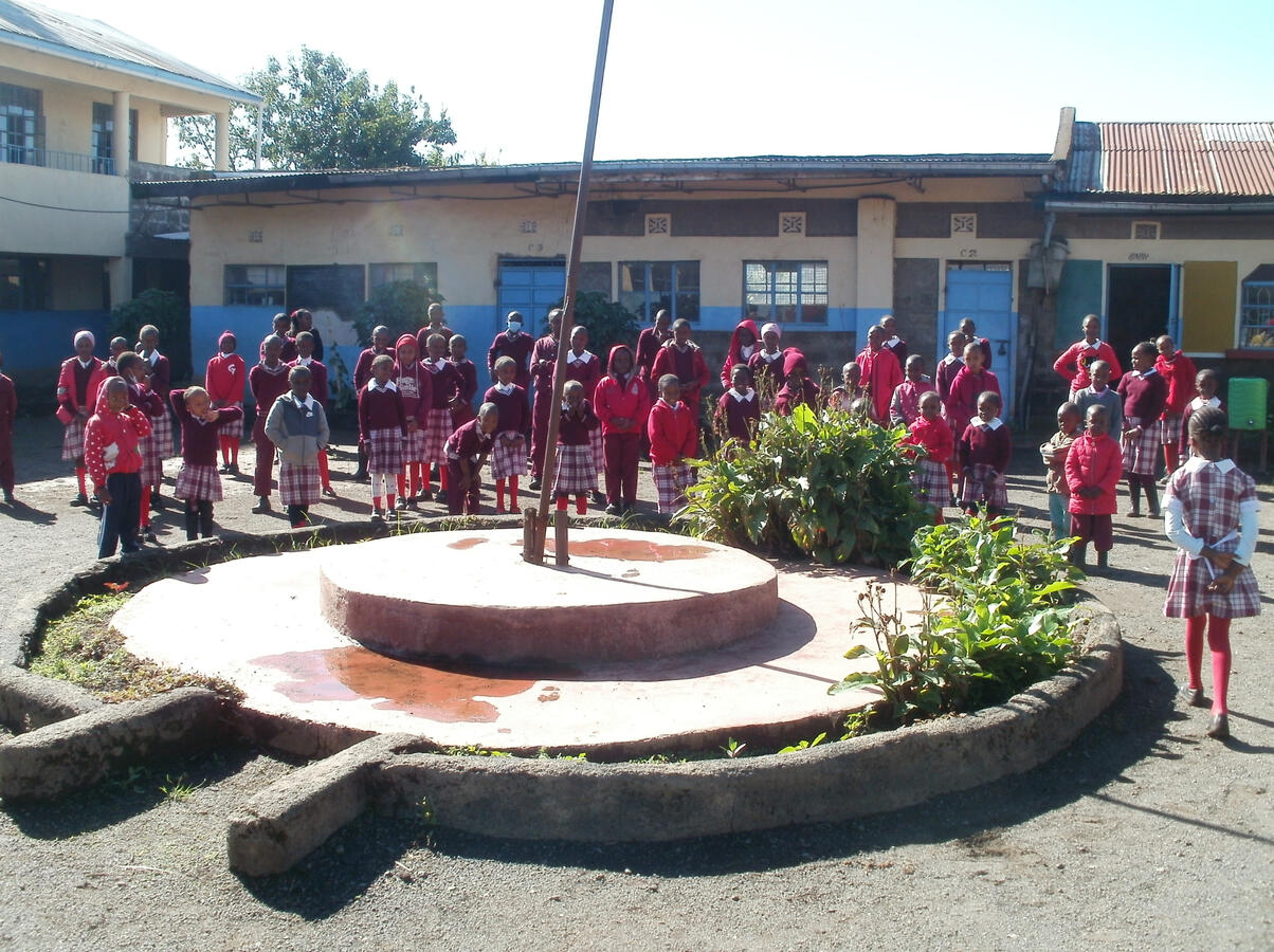 Morning Star Academy children during assembly.